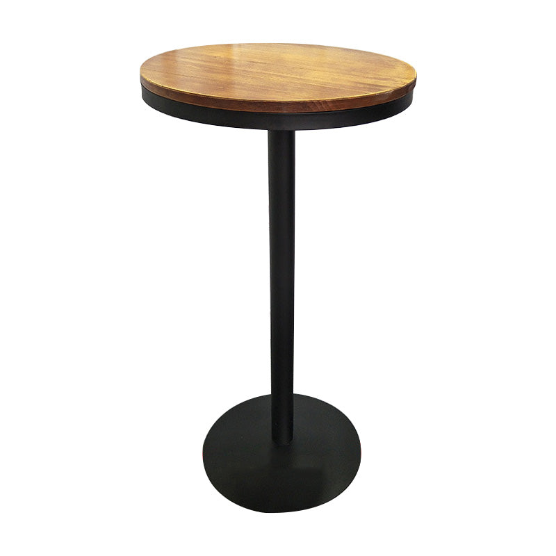 Industrial Style Solid Wood Bar Table Set 1/2/3/4 Pieces Counter Table with High Stools