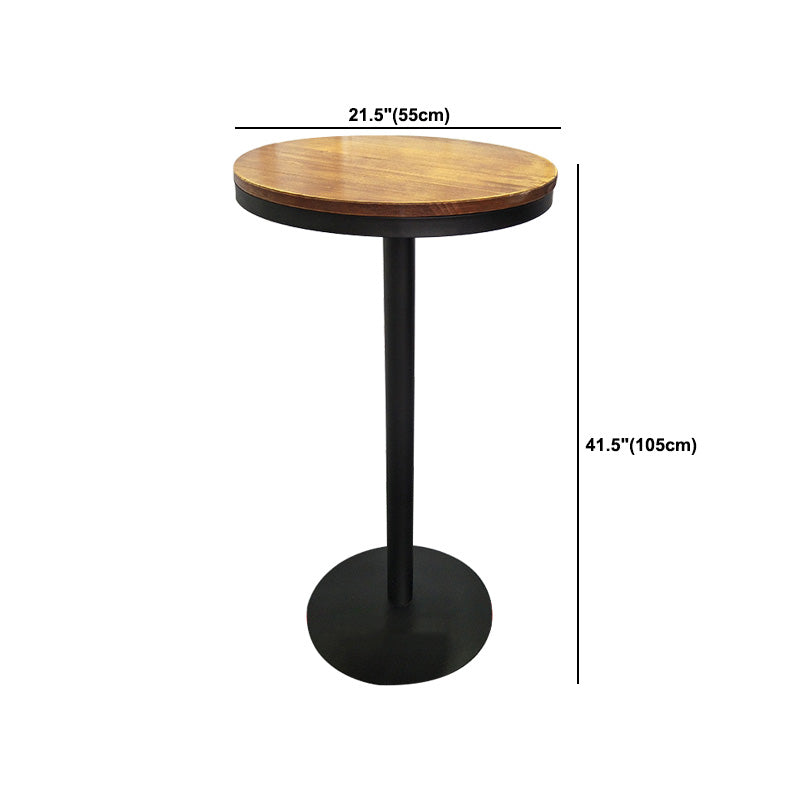 Industrial Style Solid Wood Bar Table Set 1/2/3/4 Pieces Counter Table with High Stools