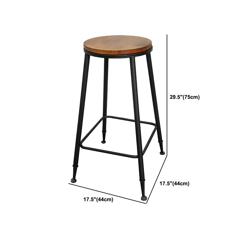 Industrial Style Solid Wood Bar Table Set 1/2/3/4 Pieces Counter Table with High Stools