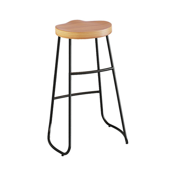 1/5 Pieces Industrial Iron Bar Table Set Rectangle Pine Wood Top Bistro Set with Footrest