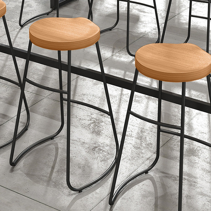 1/5 Pieces Industrial Iron Bar Table Set Rectangle Pine Wood Top Bistro Set with Footrest