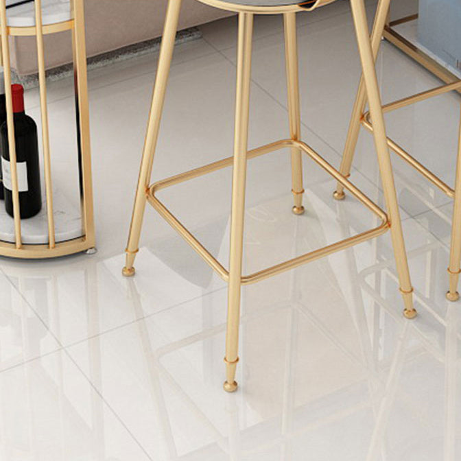 1/2/3 Pieces Marble Bar Table Set Matte Finish Bar Stool and Table Set