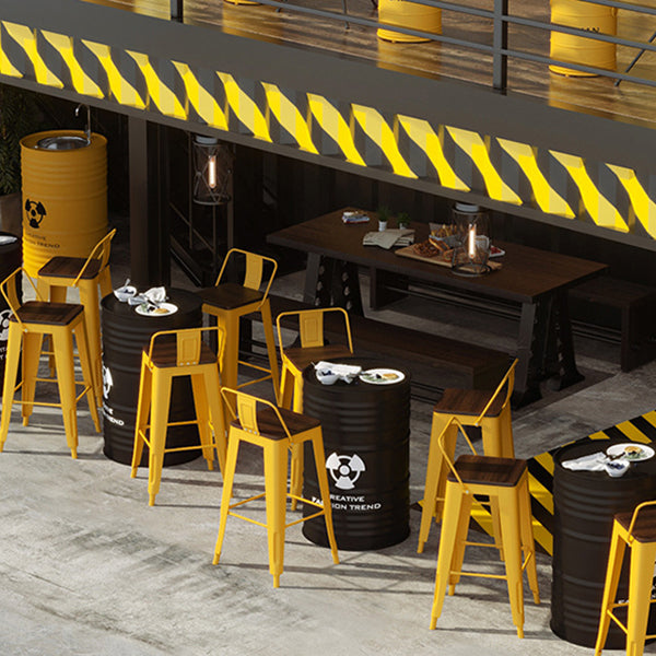 1/2/4 Pieces Industrial Bar Stool and Table Set Metal Bar Table Set