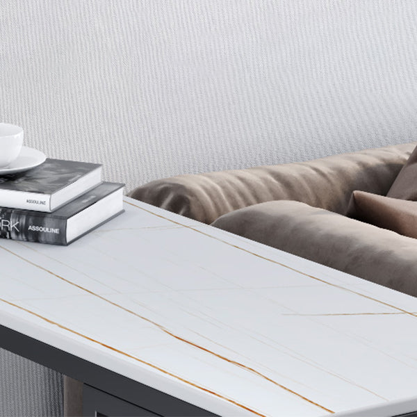 Modern 1/3 Pieces Bar Table Set Rectangle Stone Table with High Stools