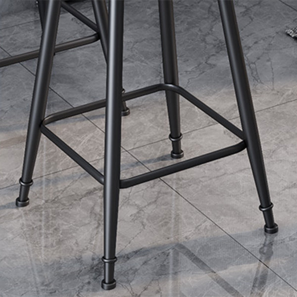 Modern 1/3 Pieces Bar Table Set Rectangle Stone Table with High Stools