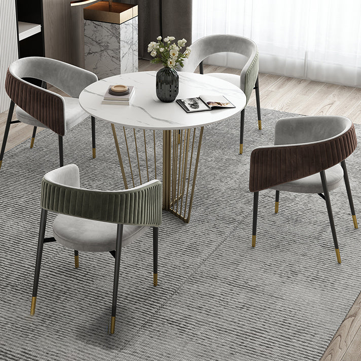 Modern Sintered Stone Dining Table 1/2/5/7 Pieces Round Dining Table Set