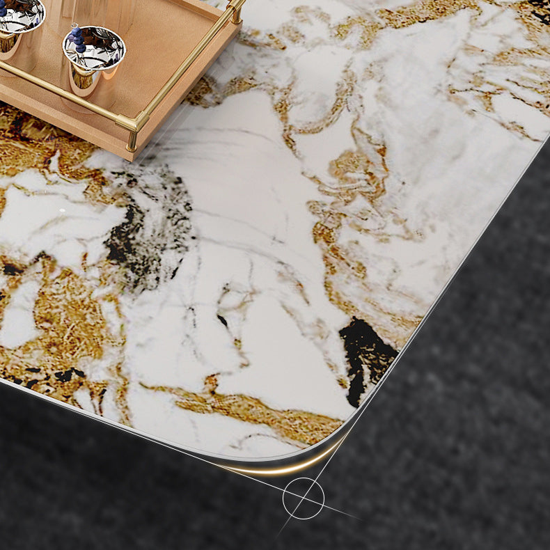 Contemporary Sintered Stone Table Rectangle Table Set 1/3/4/5 Pieces Dining Set