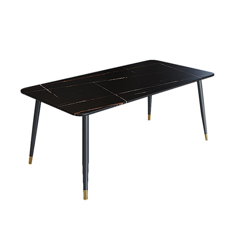 Modern Rectangle Dining Table Set 1/2/5/7 Pieces Stone Top Dinette Set