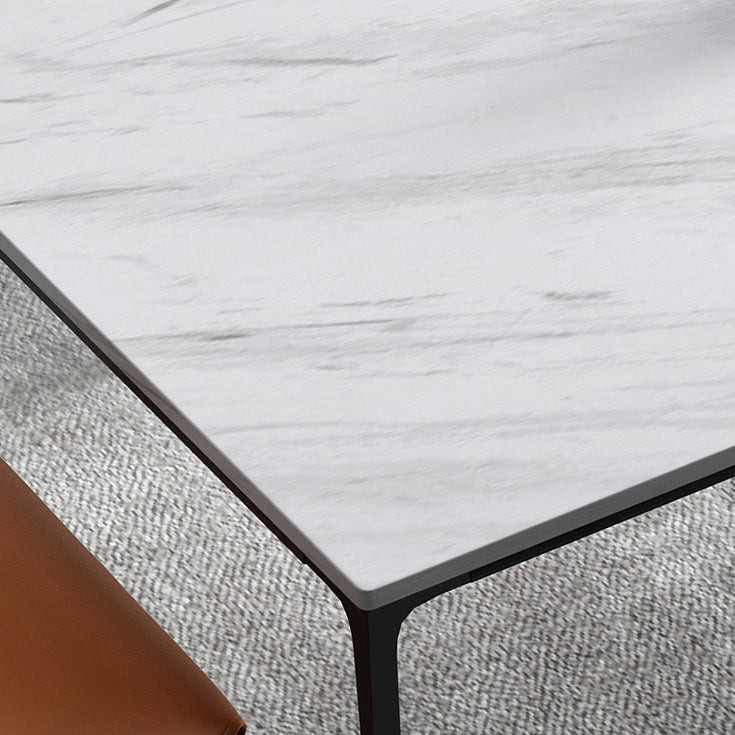 Contemporary Sintered Stone Table Rectangle Table Set 1/4/5/7 Pieces Dining Set