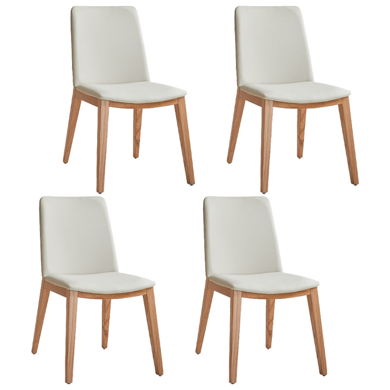 Contemporary Dining Set 1/4/5/7 Pieces Solid Wood Dining Furniture with Solid Back Chairs