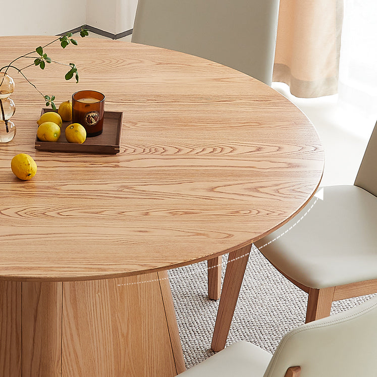 Contemporary Dining Set 1/4/5/7 Pieces Solid Wood Dining Furniture with Solid Back Chairs