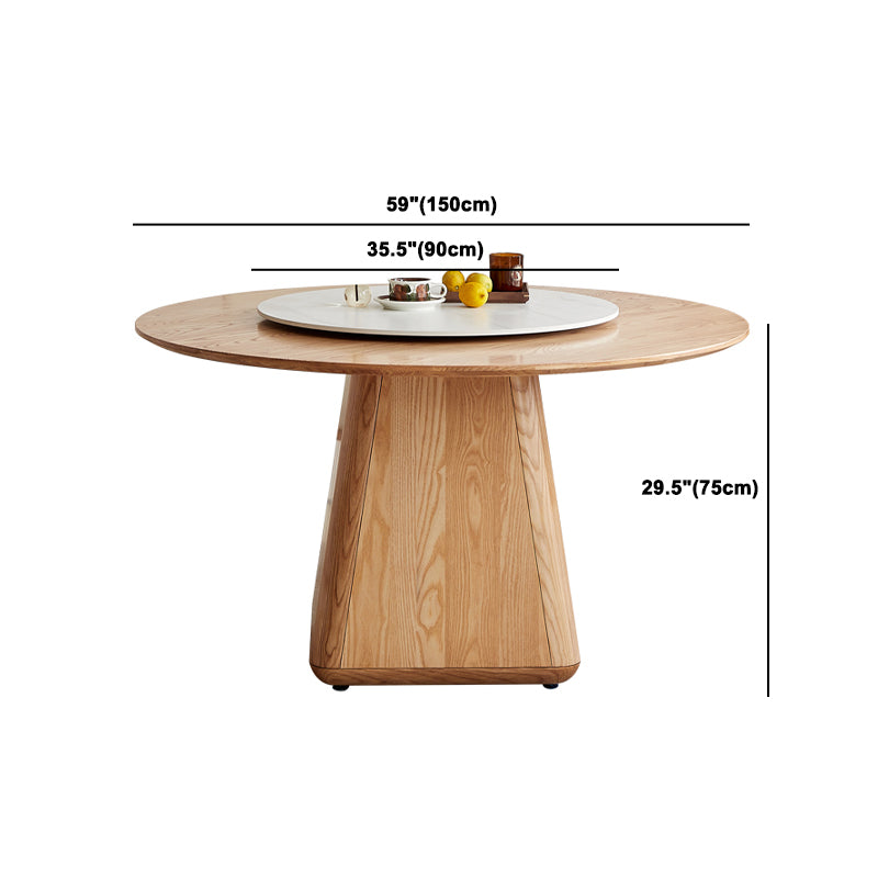 Contemporary Dining Set 1/4/5/7 Pieces Solid Wood Dining Furniture with Solid Back Chairs