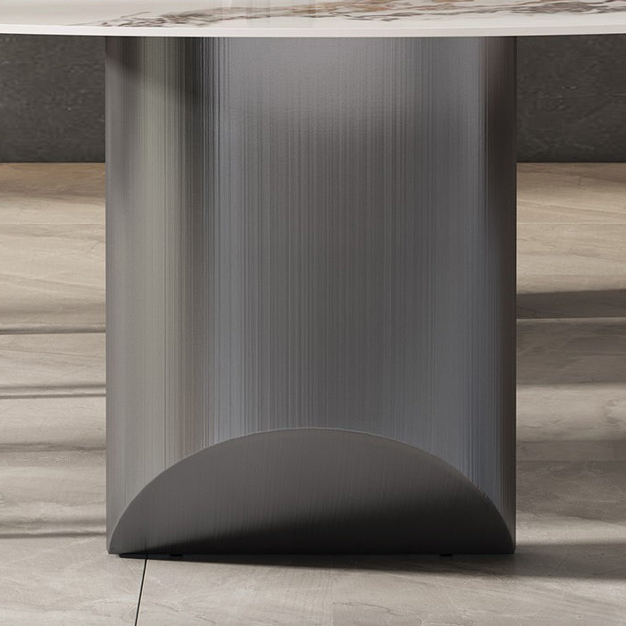 Modern Dining Set 1/4/5/7/8 Pieces with Wingback Chairs and Sintered Stone Dining Table