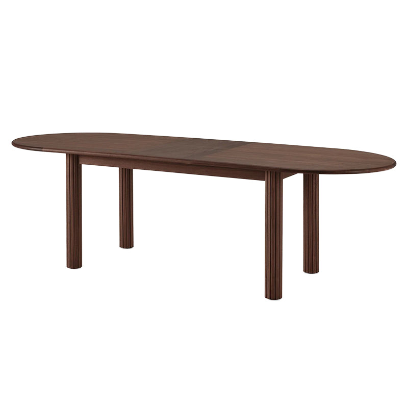 Oval Dining Table Pine Solid Wood Dining Table with 4 Legs for Kitchen