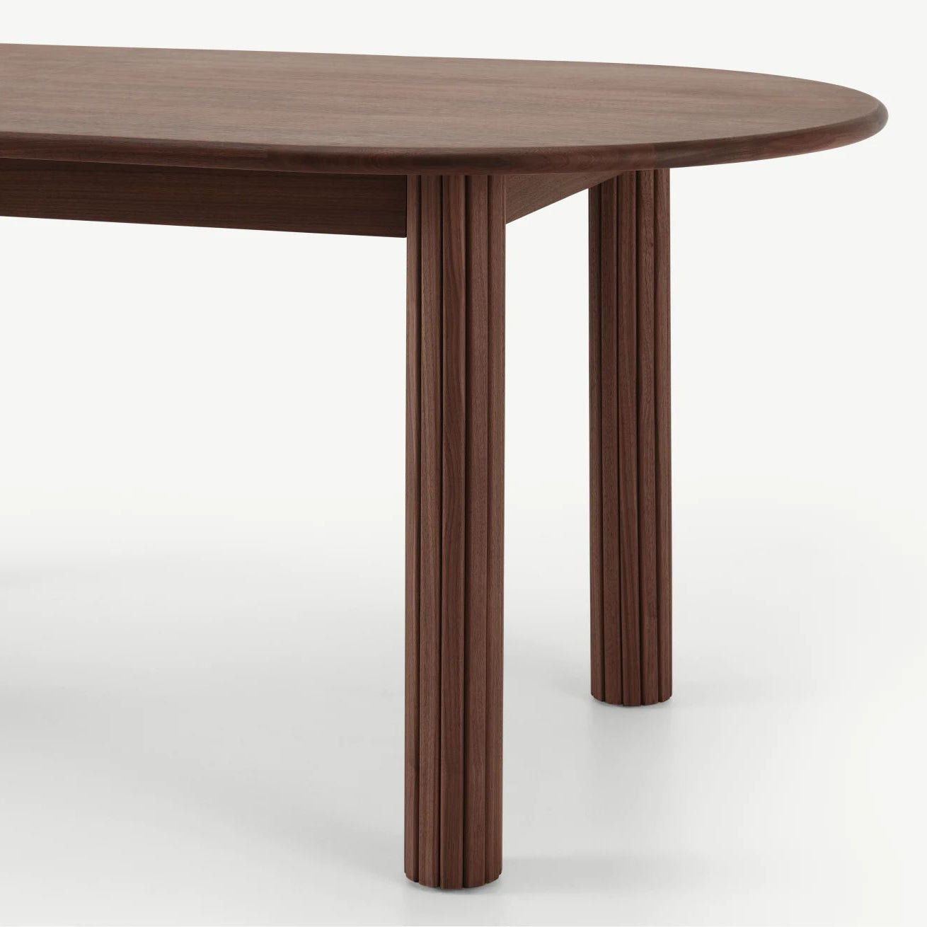 Oval Dining Table Pine Solid Wood Dining Table with 4 Legs for Kitchen