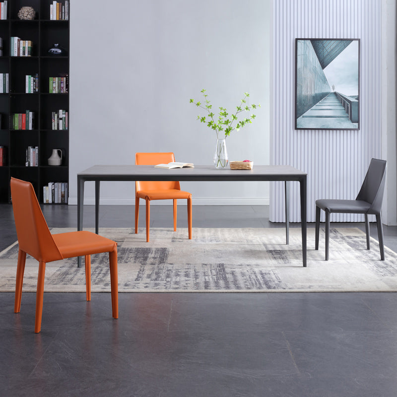 Black Metal Tripod Dining Table Industrial Rectangle Dining Room Table