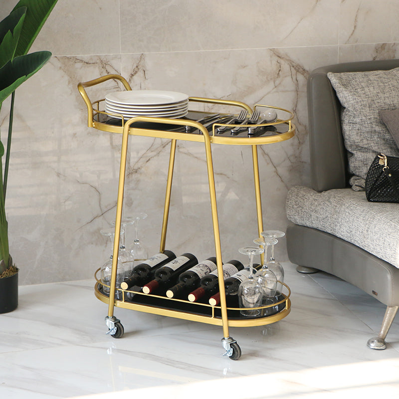 32.28" High Rolling Contemporary Style Prep Table Metal Prep Table