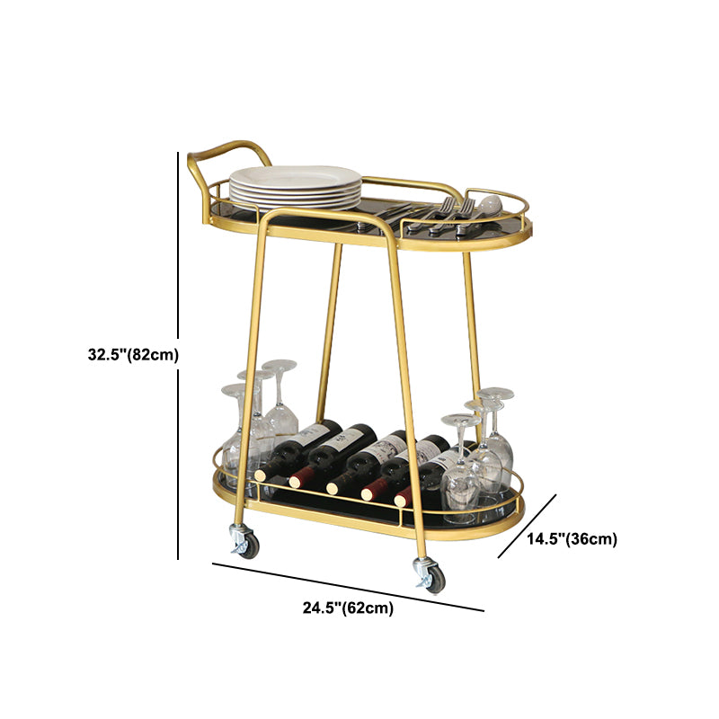 32.28" High Rolling Contemporary Style Prep Table Metal Prep Table