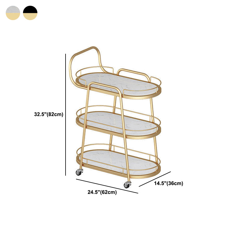 32.28" High Rolling Contemporary Style Prep Table Metal Prep Table