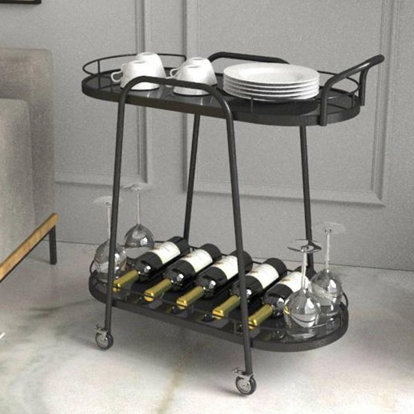 32.28" High Rolling Contemporary Prep Table Wooden Prep Table