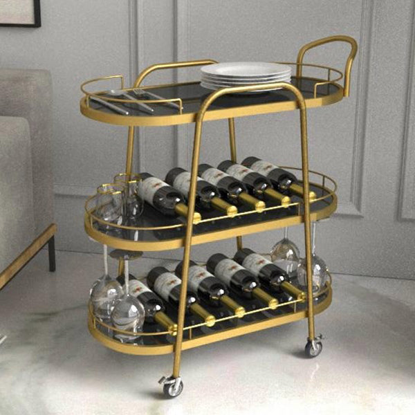 32.28" High Rolling Contemporary Prep Table Wooden Prep Table