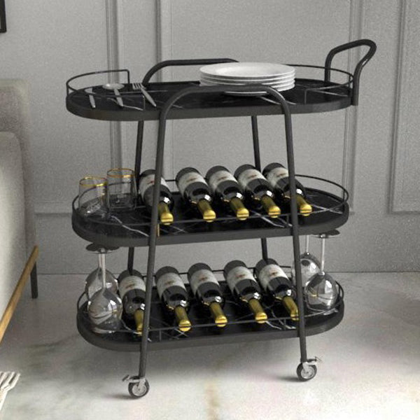 32.28" High Rolling Contemporary Prep Table Wooden Prep Table