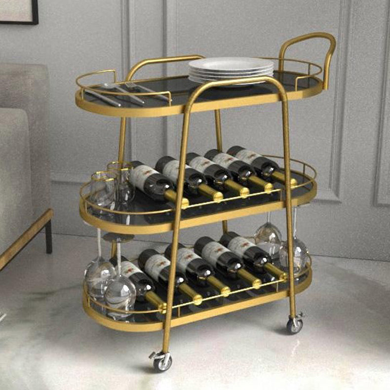 32.28" High Rolling Contemporary Prep Table Wooden Prep Table