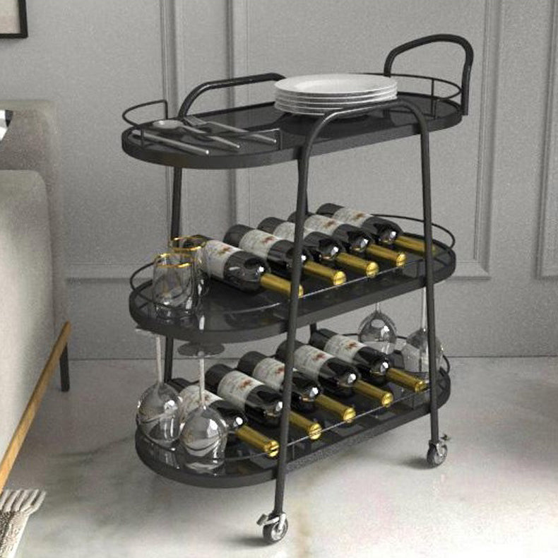 32.28" High Rolling Contemporary Prep Table Wooden Prep Table