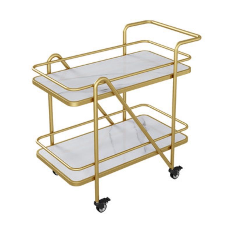 30.71" High Contemporary Style Rolling Prep Table Metal Prep Table for Kitchen