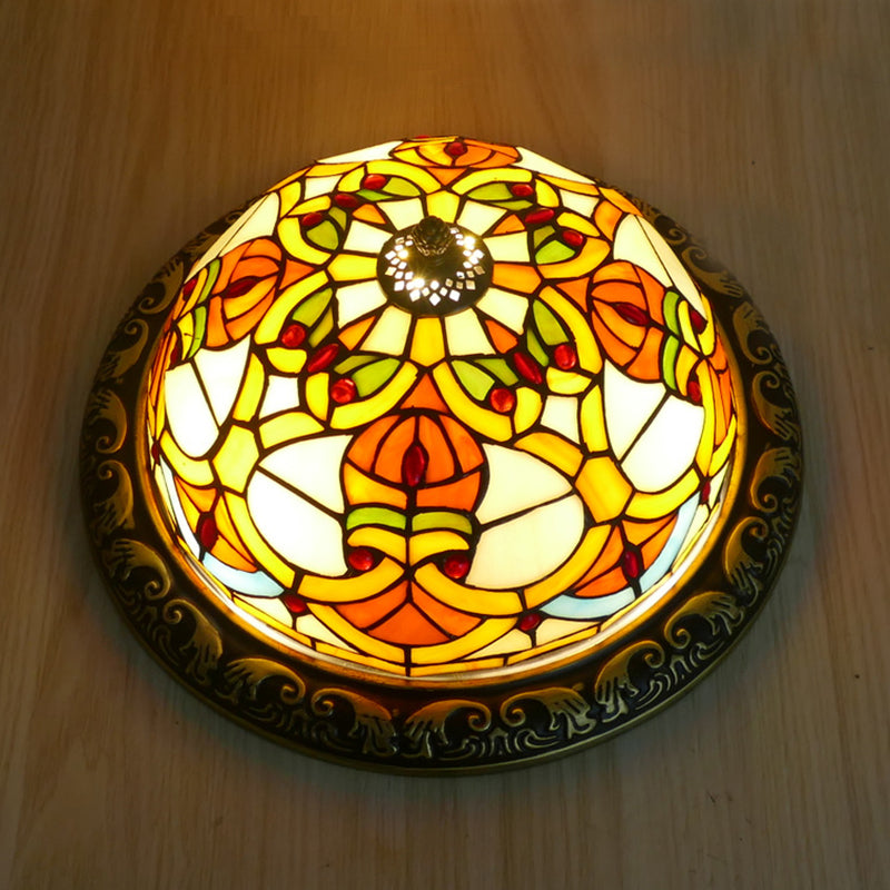 Multi Color Flush Mount Light Vintage Lush Mount Ceiling Light