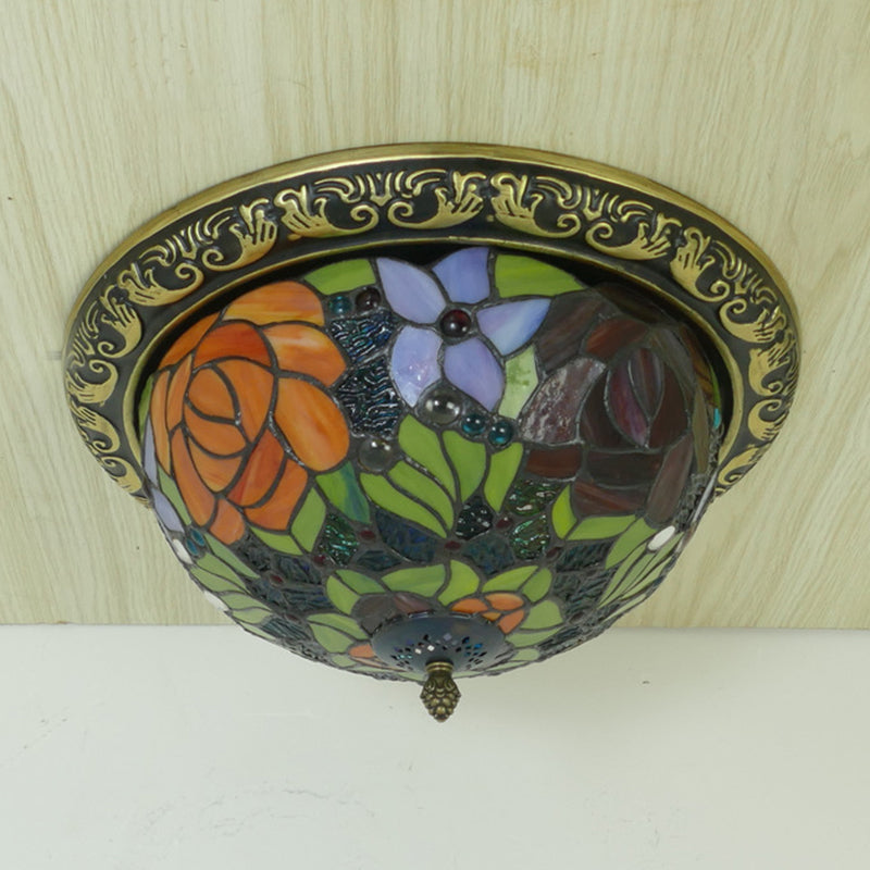 Mehrfarbige Deckenleuchte im Vintage-Stil, üppige Deckenleuchte