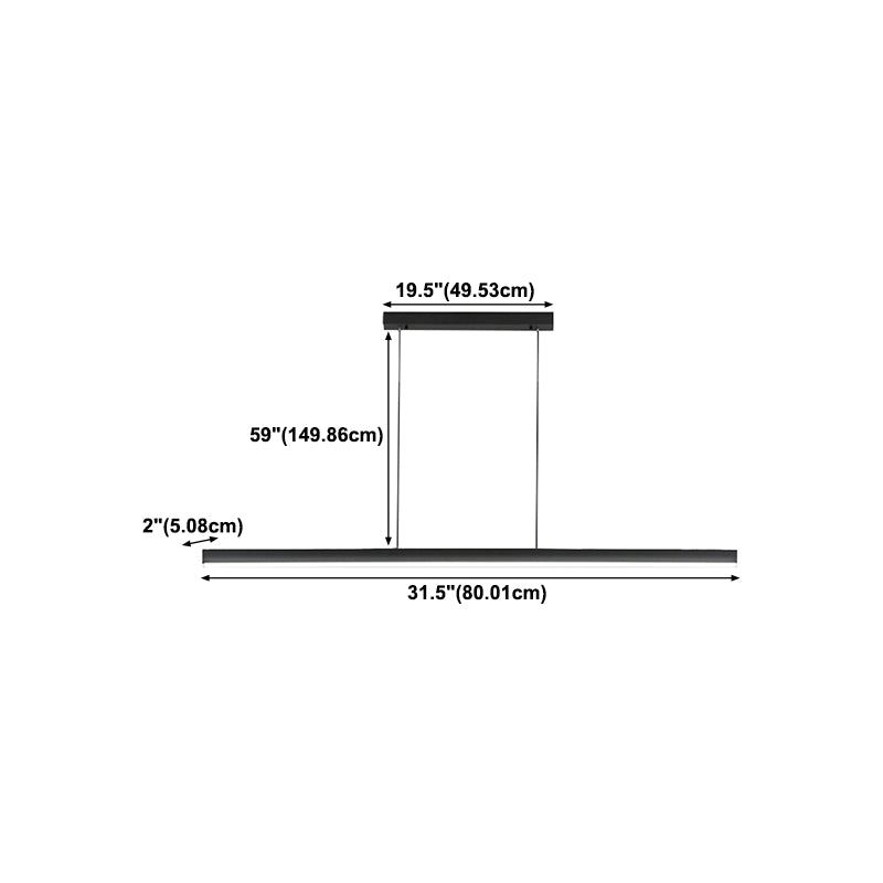 Simple Style Hanging Island Light Metal LED Hanging Lighting Fixture