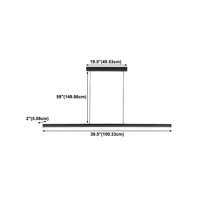 Simple Style Hanging Island Light Metal LED Hanging Lighting Fixture