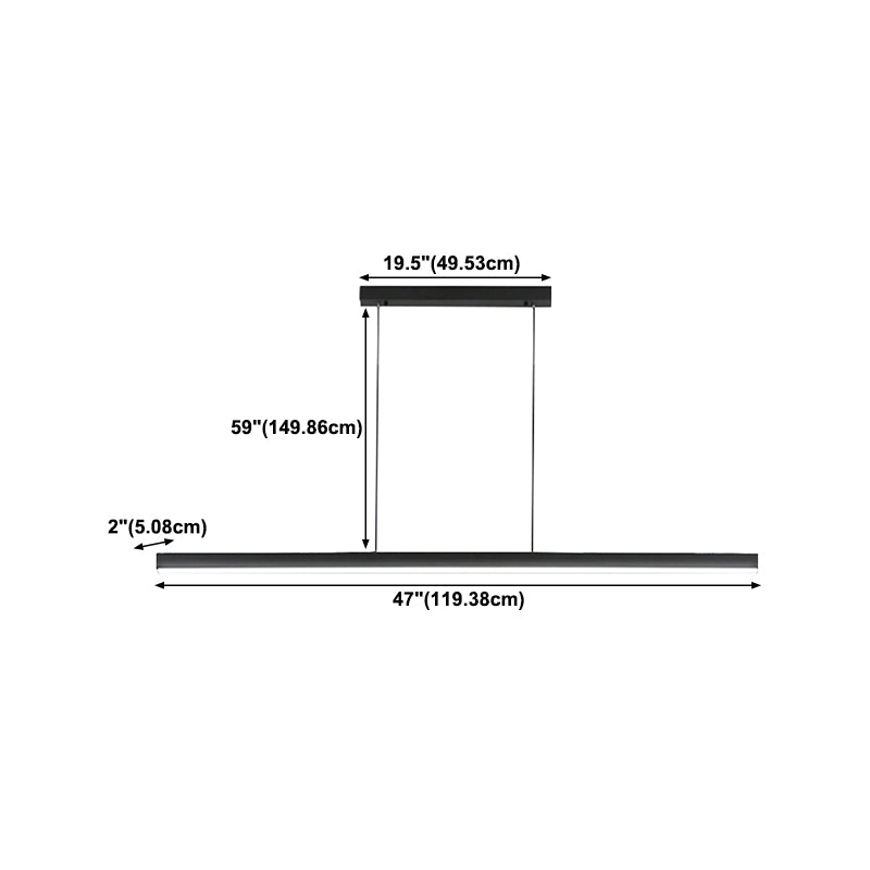 Simple Style Hanging Island Light Metal LED Hanging Lighting Fixture