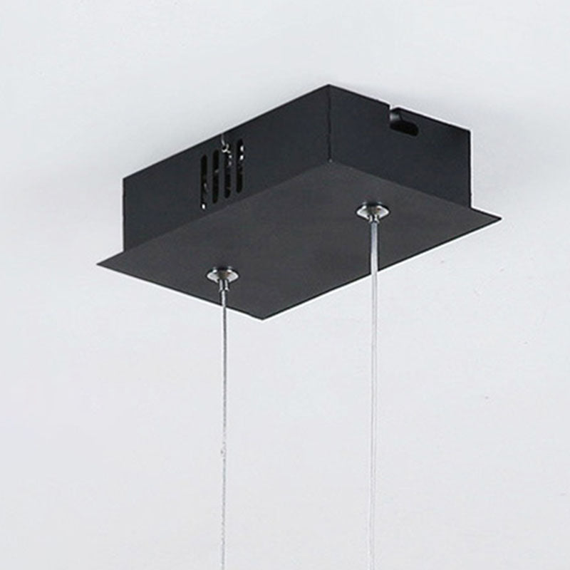 Simple Curved Island Light Fixture Metal Dining Room LED Island Pendant Light