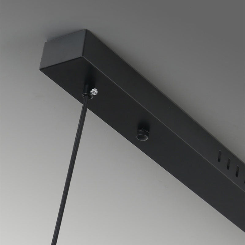 Modern Luxury Pendant Light Metal Circular Island Light with Glass Shade