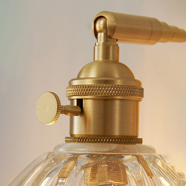 Modern Creative 1-Light Wall Light Geometric Glass Wall Lamp in Gold
