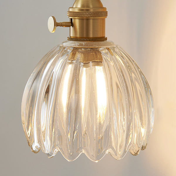 Modern Creative 1-Light Wall Light Geometric Glass Wall Lamp in Gold