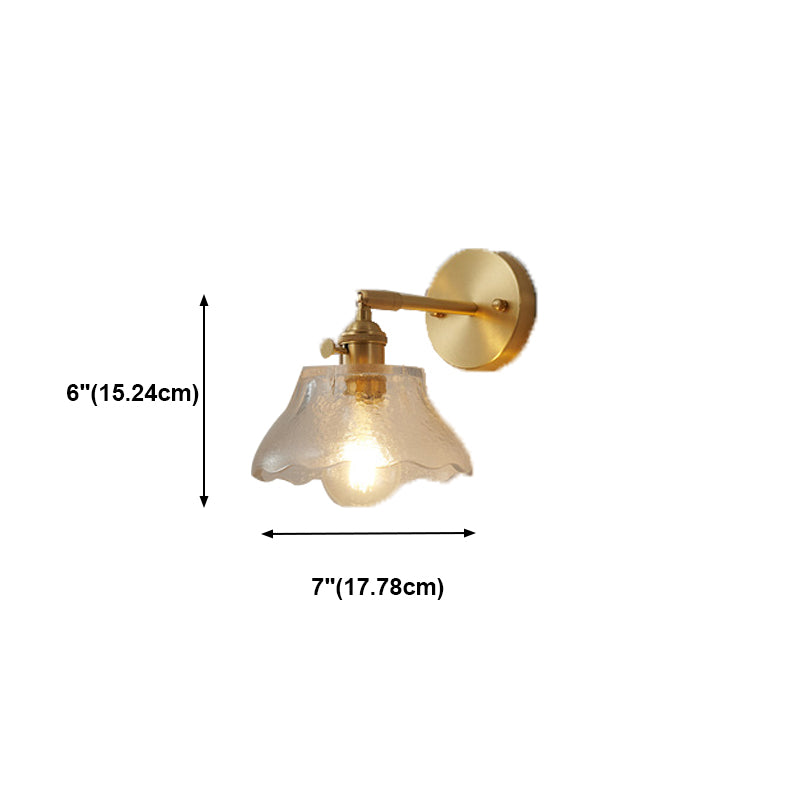 Modern Creative 1-Light Wall Light Geometric Glass Wall Lamp in Gold