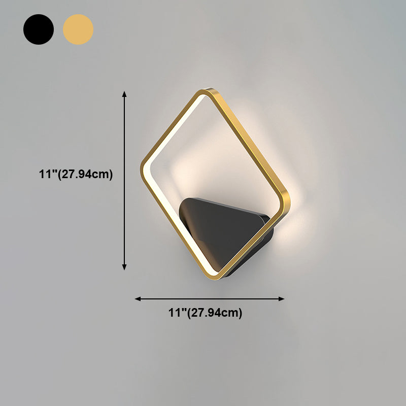 Modern Creative LED Wall Light Metal Acrylic Geometric Wall Lamp for Bedroom