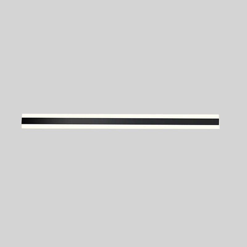Black LED Wall Lamp in Modern Minimalist Acrylic Linear Wall Light