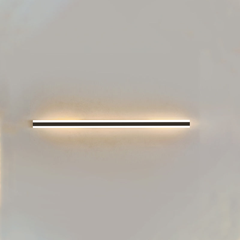 Black LED Wall Lamp in Modern Minimalist Acrylic Linear Wall Light