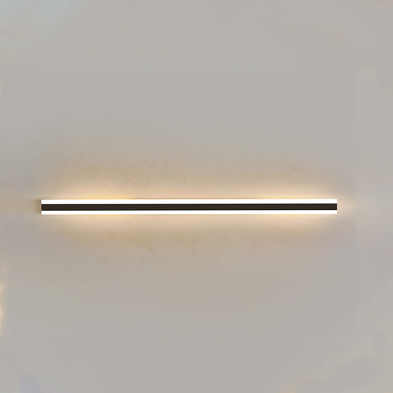 Black LED Wall Lamp in Modern Minimalist Acrylic Linear Wall Light