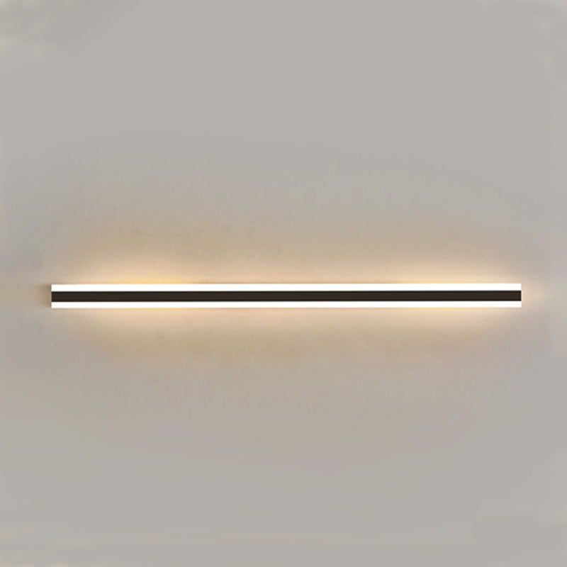 Black LED Wall Lamp in Modern Minimalist Acrylic Linear Wall Light