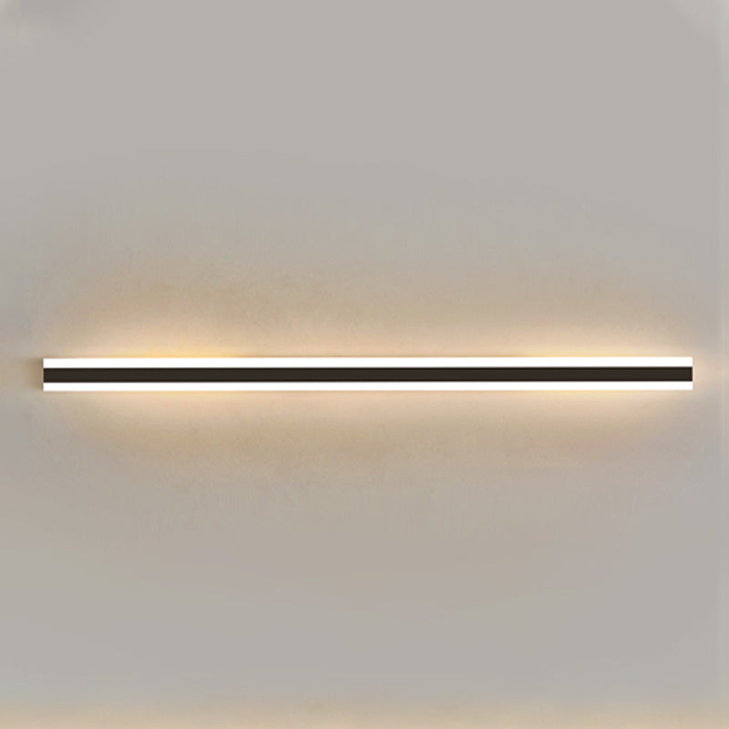 Black LED Wall Lamp in Modern Minimalist Acrylic Linear Wall Light