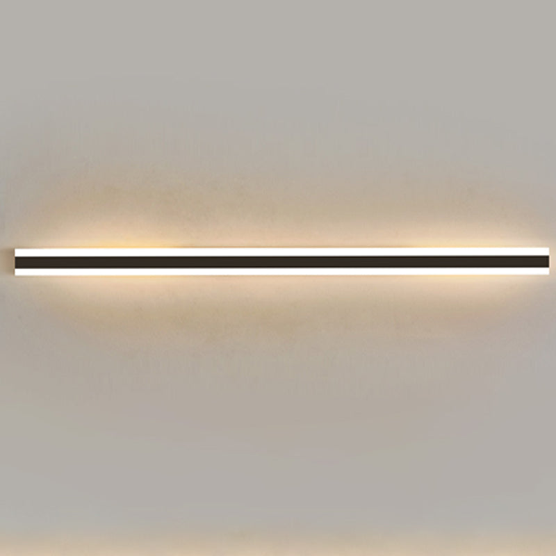 Black LED Wall Lamp in Modern Minimalist Acrylic Linear Wall Light