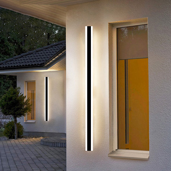 Black LED Wall Lamp in Modern Minimalist Acrylic Linear Wall Light