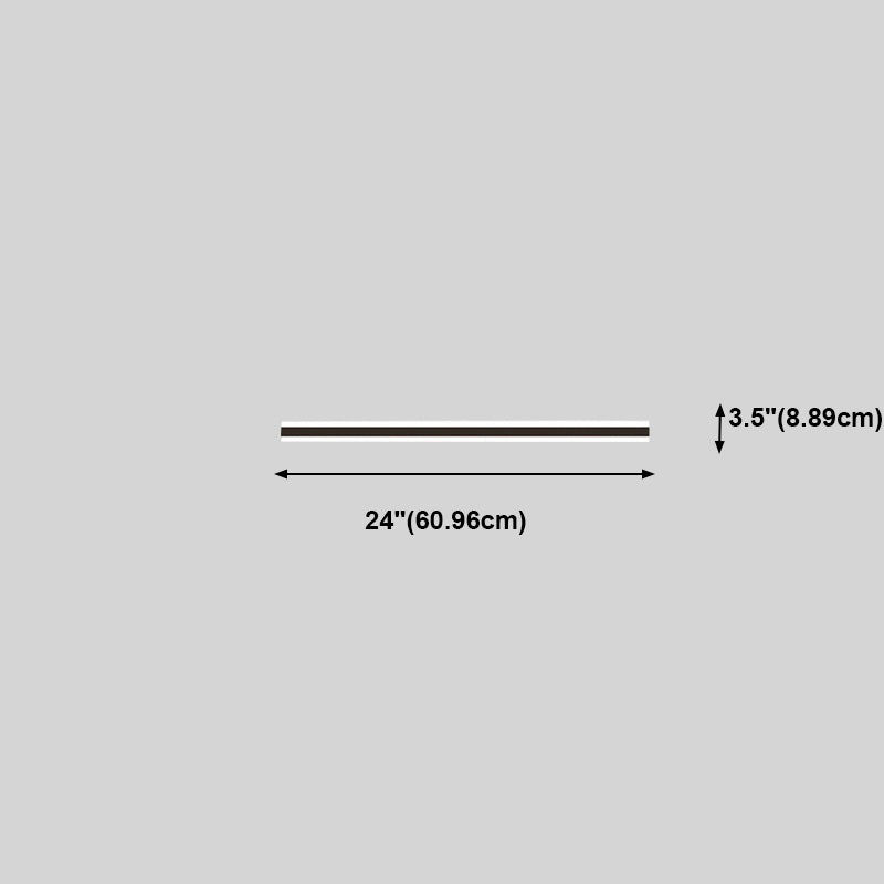 Black LED Wall Lamp in Modern Minimalist Acrylic Linear Wall Light