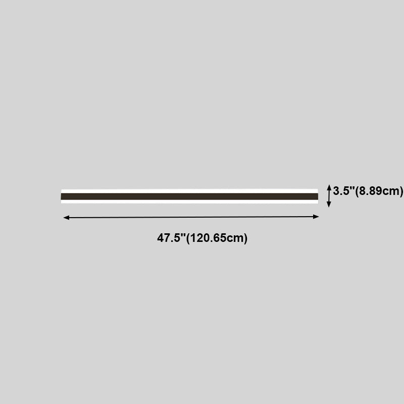 Black LED Wall Lamp in Modern Minimalist Acrylic Linear Wall Light
