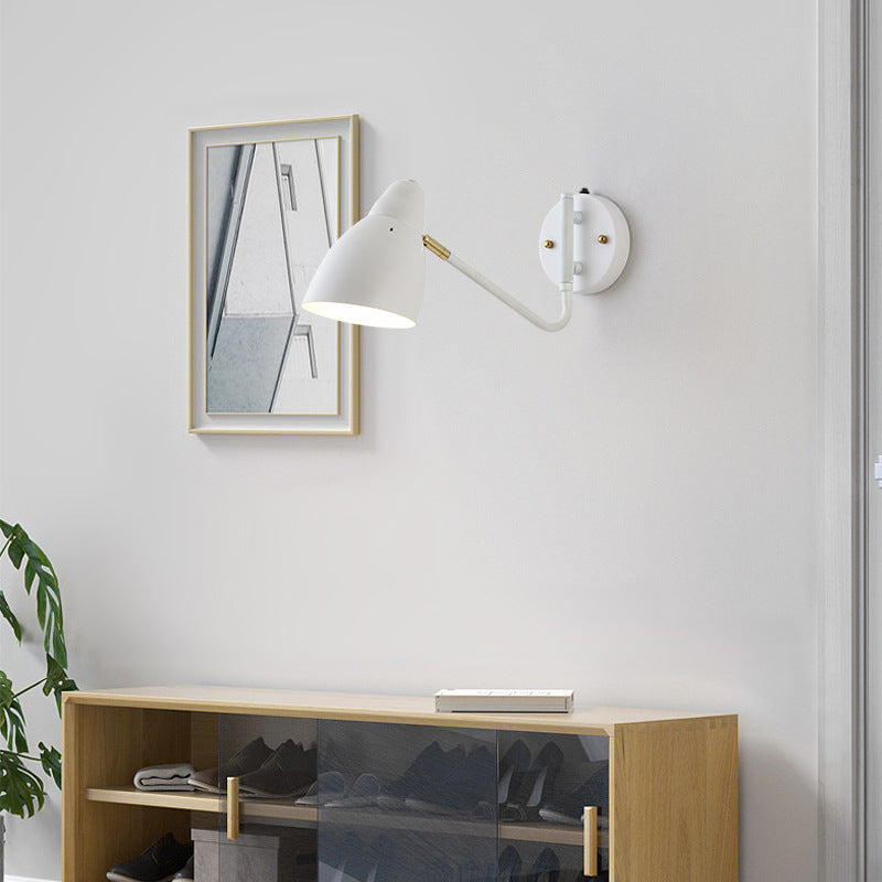 Modern 1-Light Wall Sconce Wrought Iron Geometric Wall Light for Bedroom